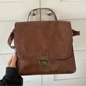 Brown Leather Messenger Bag